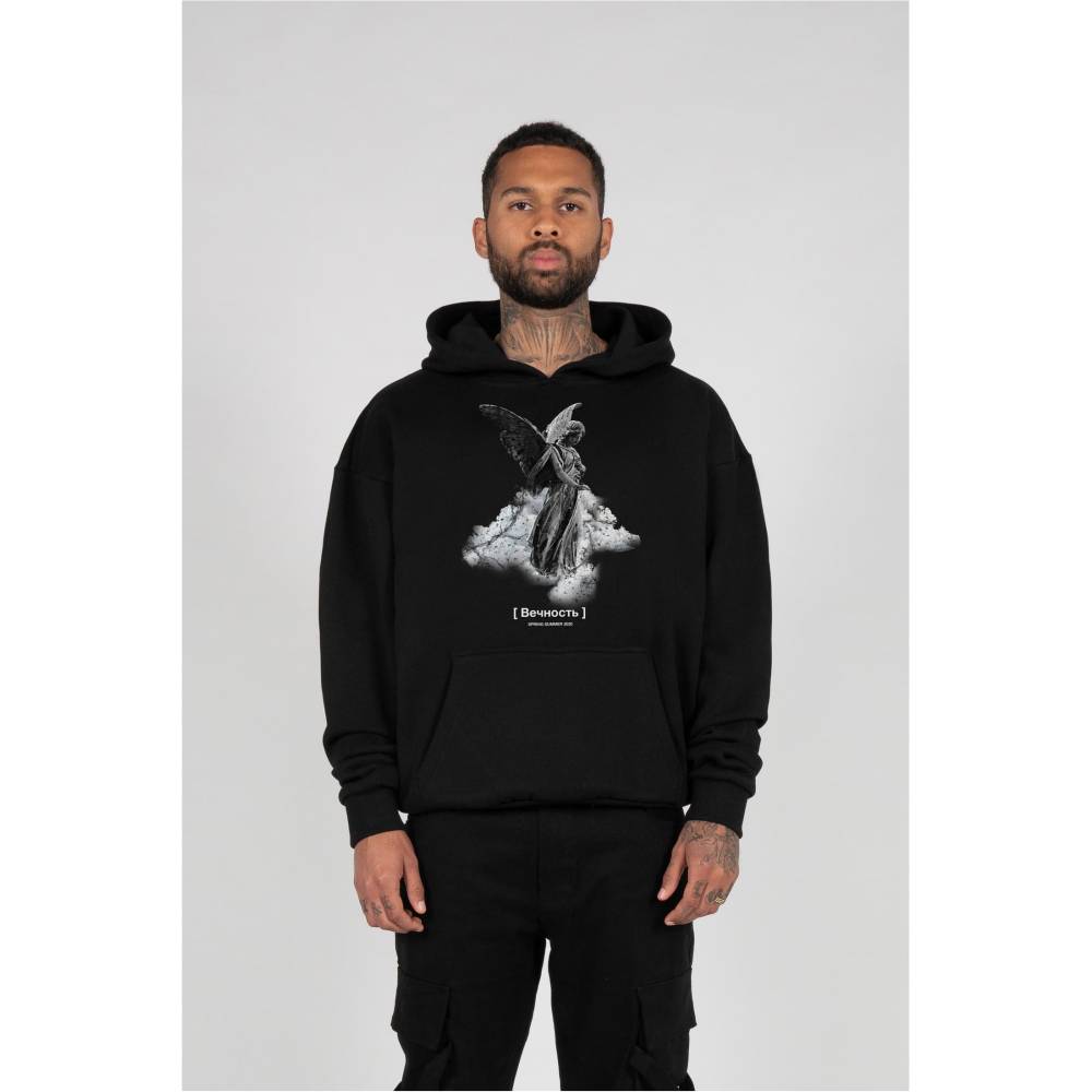 MJ GONZALES - ANGEL 3.0 Heavy Oversized Essentials V.4 Hoodie/trui - Zwart